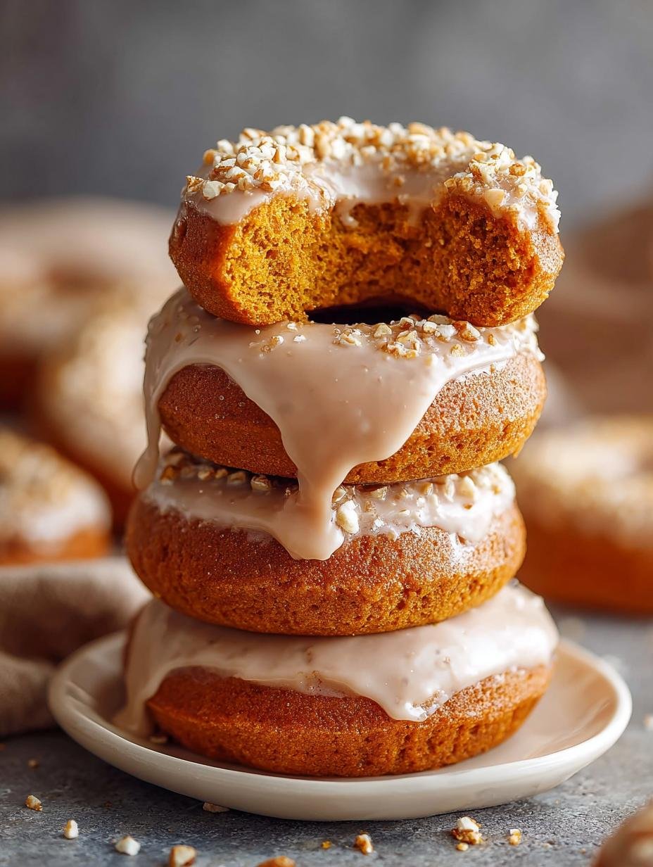 Gluten Free Pumpkin Donuts: 12 Irresistible Recipes 3 Delicious gluten free pumpkin donuts topped with nuts and sprinkles