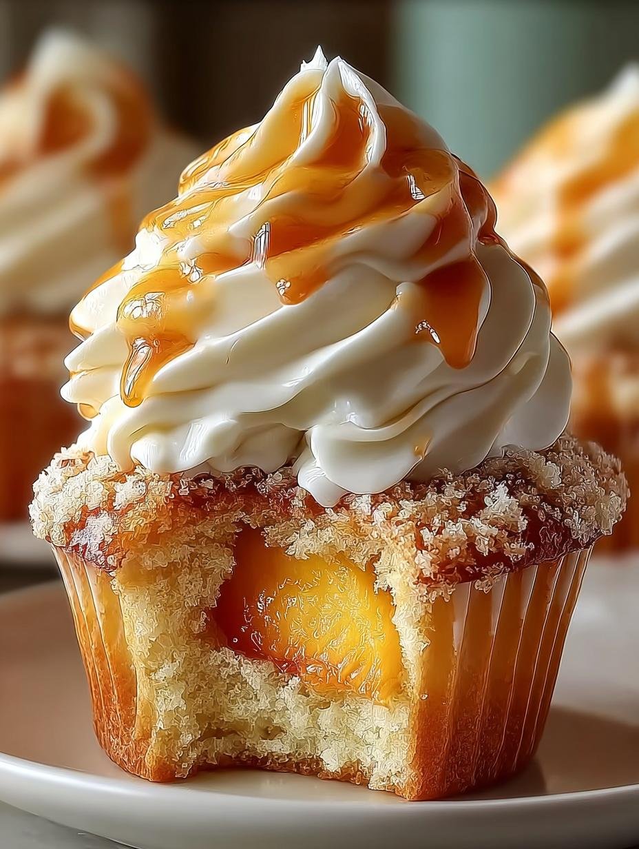 Honey Peach Cupcakes