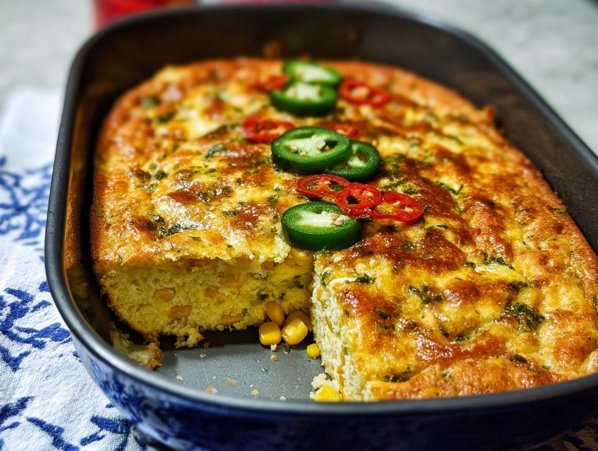 Amazing Jalapeno Corn Souffle: 55 Min Easy Bake - Jalapeno Corn Souffle - additional detail