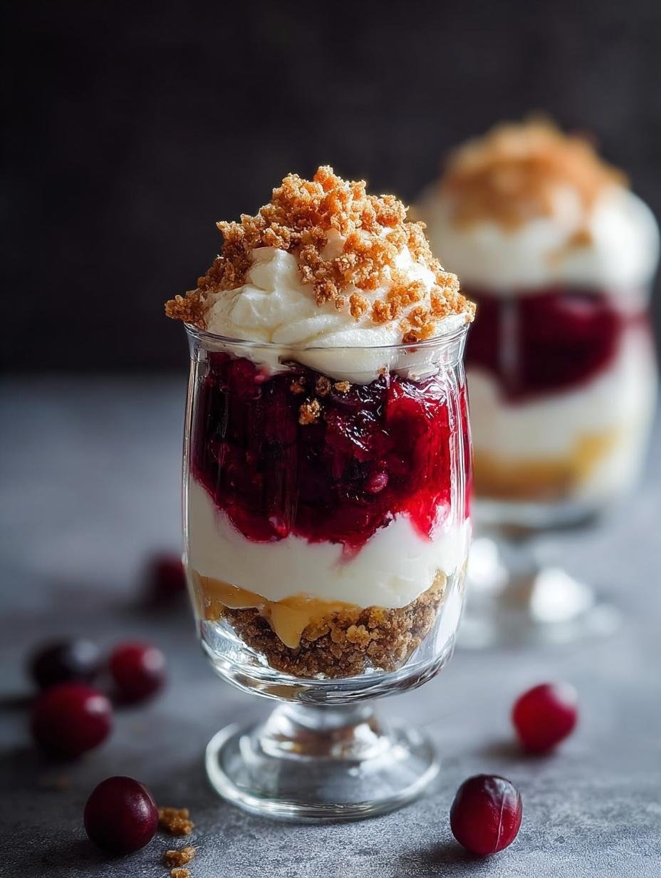 Leftover Cranberry Sauce Parfait