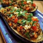 Mediterranean Stuffed Eggplant Quinoa