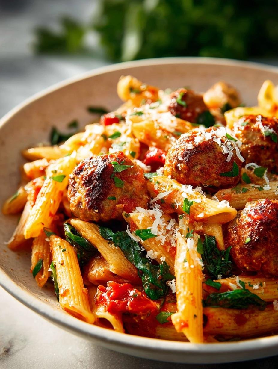 NO-BOIL BAKED PENNE, MEATBALLS RECIPE
