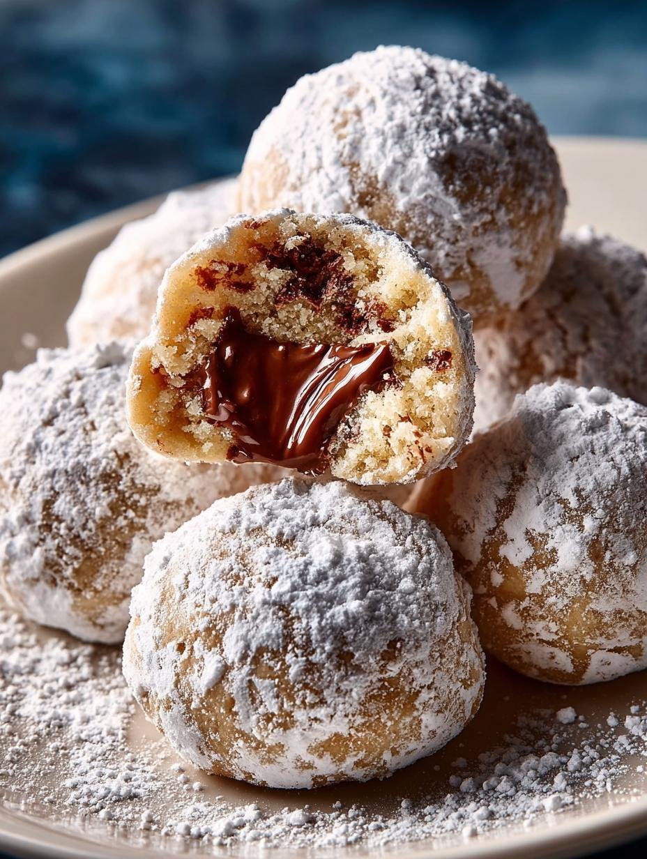 Nutella Snowball Cookies
