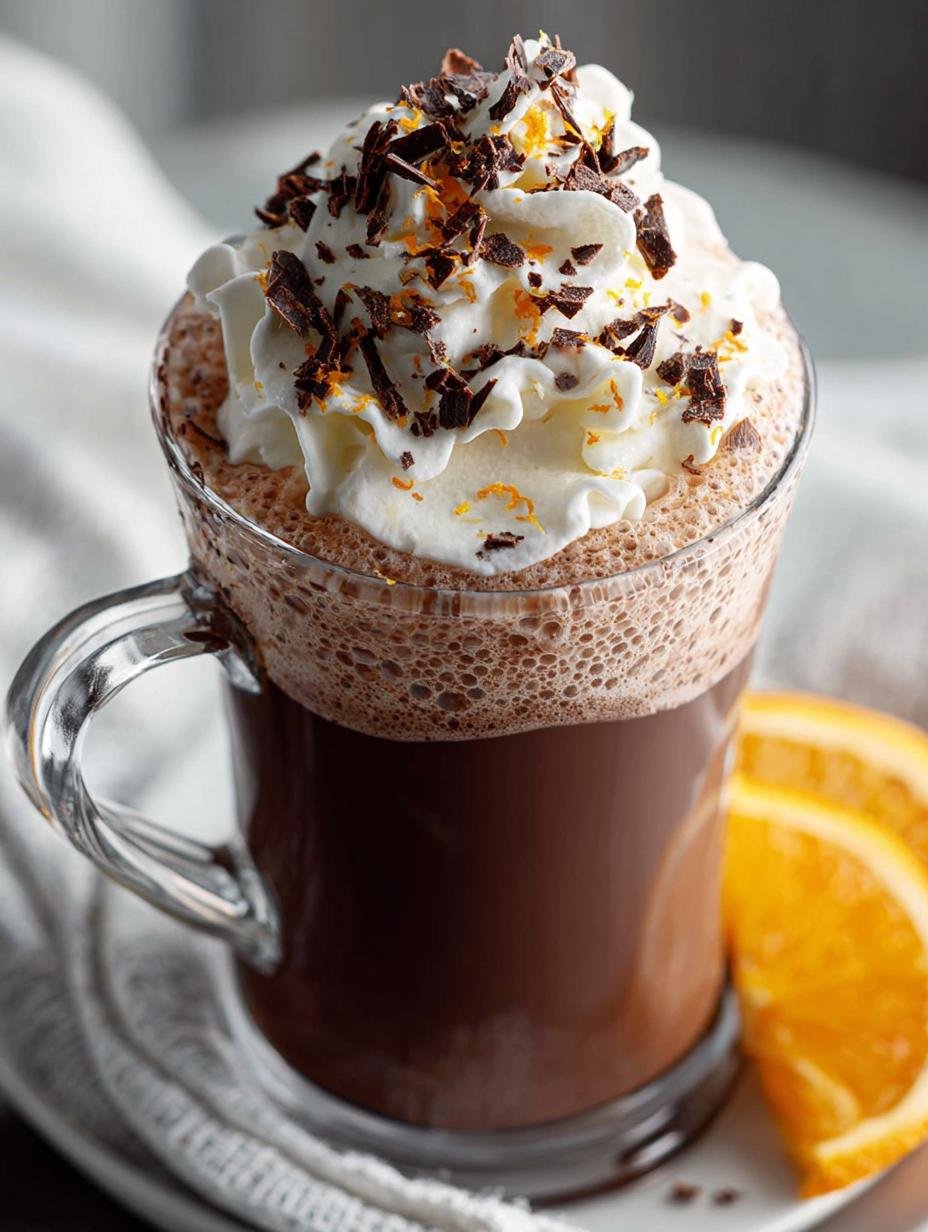 Orange Hot Chocolate: 5 Irresistible Winter Recipes 2 Irresistible Orange Hot Chocolate served in a cozy mug with whipped cream