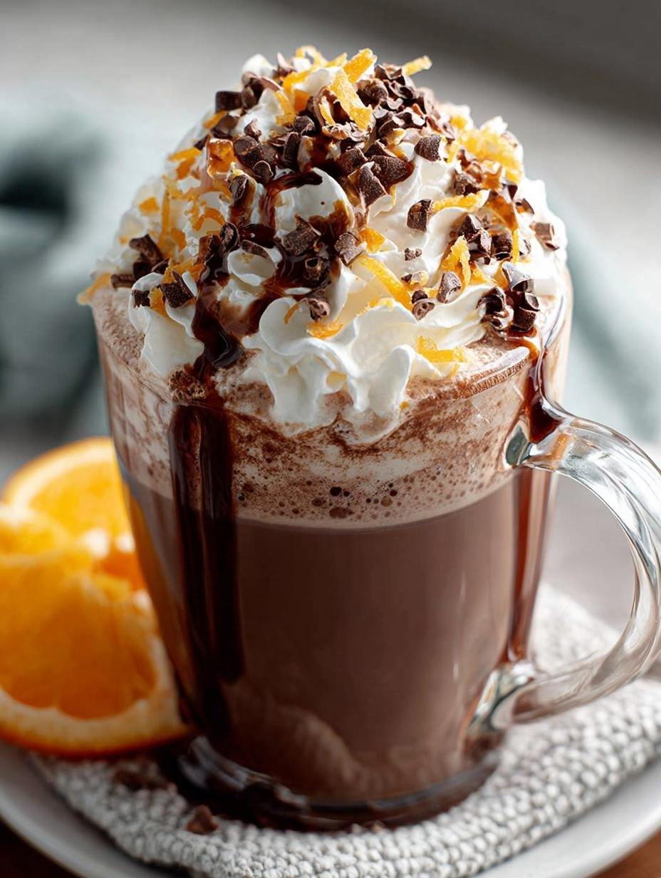 Orange Hot Chocolate: 5 Irresistible Winter Recipes 3 Delicious Orange Hot Chocolate topped with whipped cream and orange zest