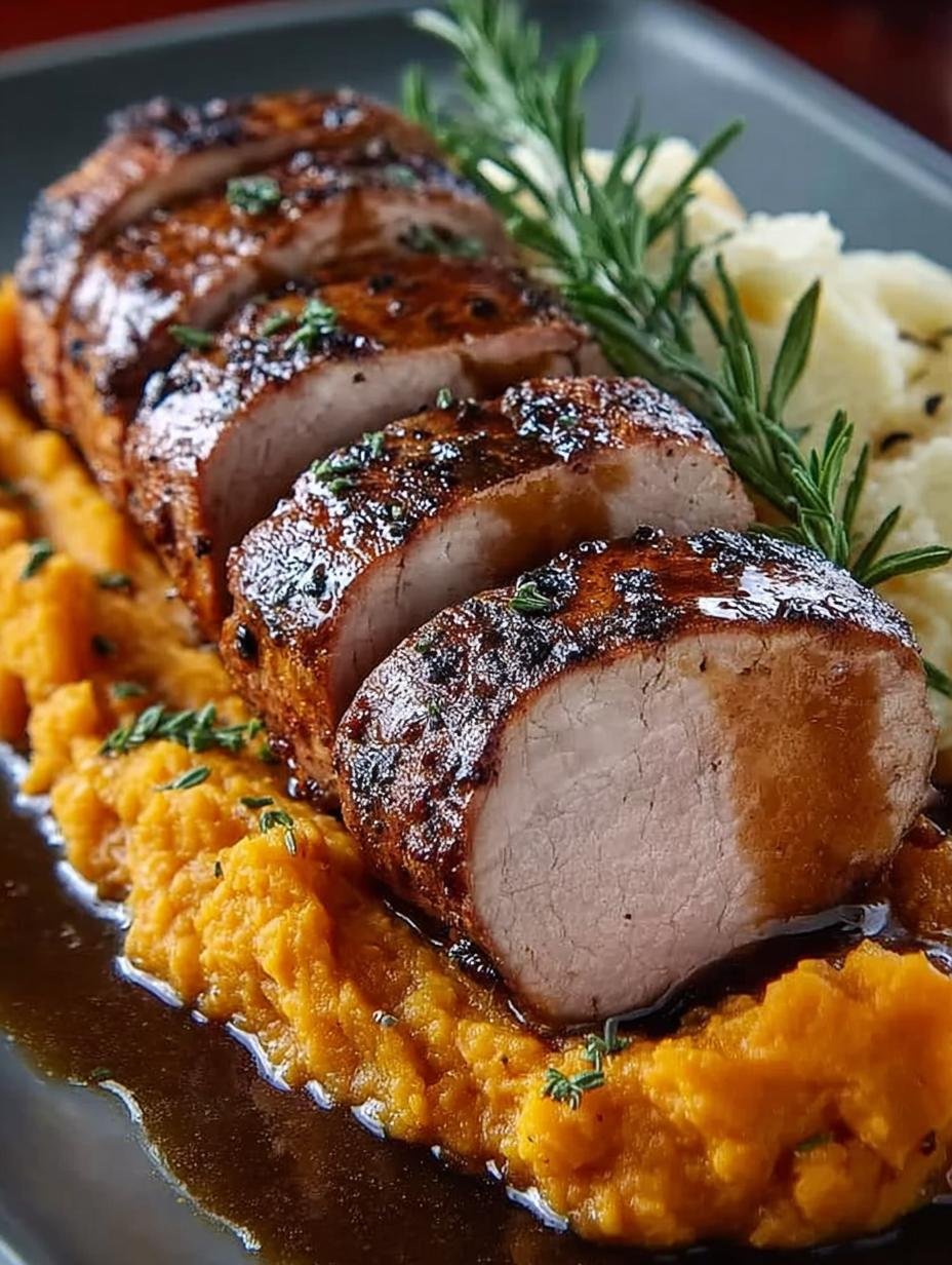 Pork Tenderloin Recipe with Apple Cider Glaze & Sweet Potato Mash 1 Pork Tenderloin Recipe, Apple Cider Glaze, Sweet Potato Mash, Quick Dinner Ideas