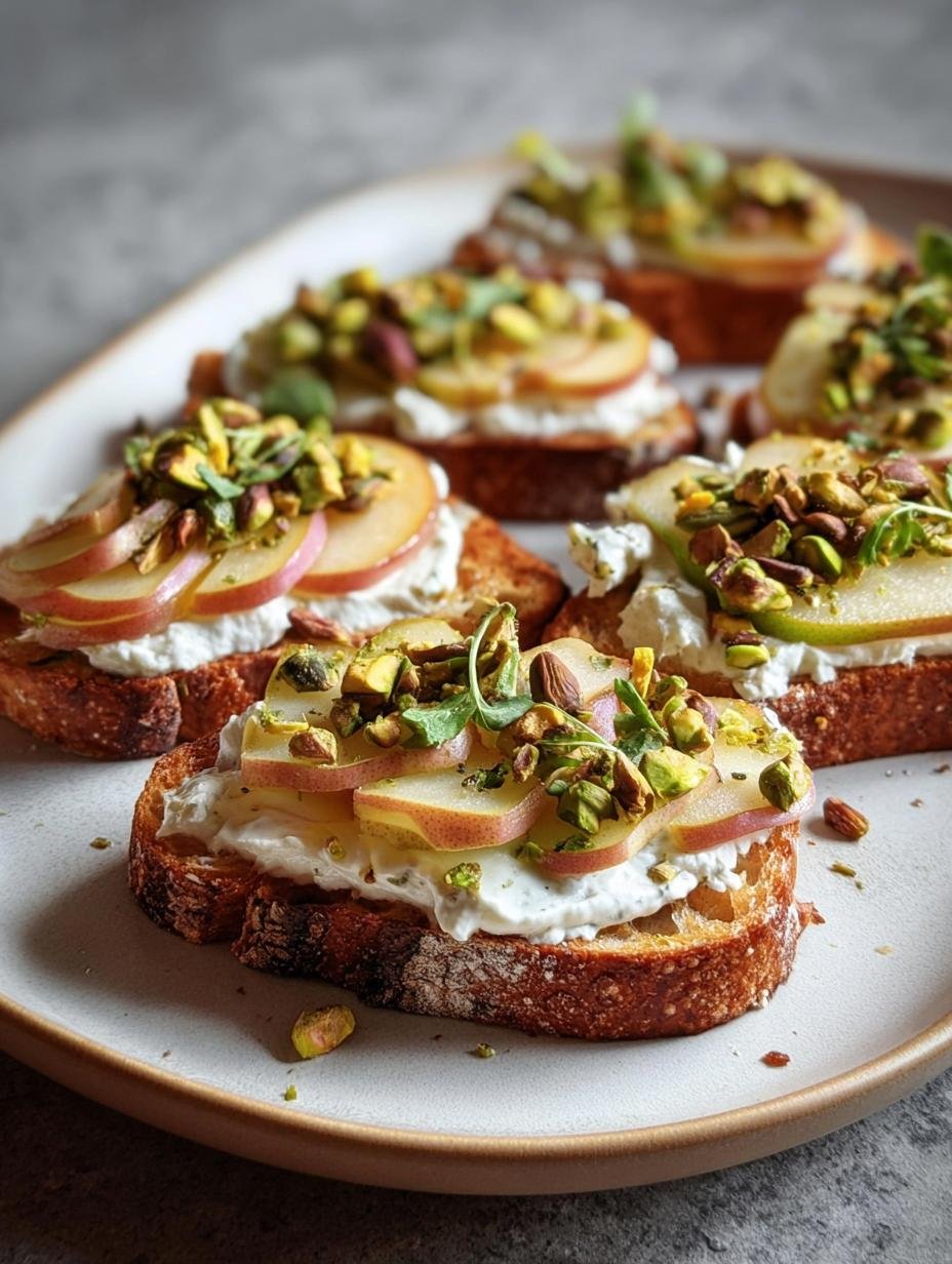 Irresistible Ricotta Pear Crostini Salty: 20-Min Bliss - Ricotta Pear Crostini Salty - additional detail