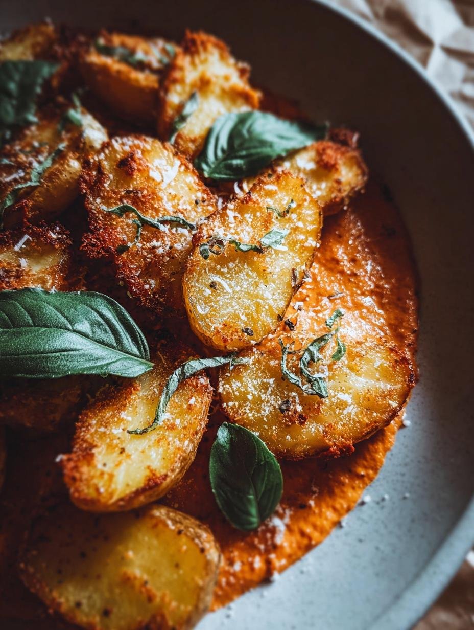 Unreal Romesco Crispy Parm Potatoes: 1 Amazing Dish 2 Unreal Romesco Crispy Parm Potatoes: 1 Amazing Dish - Romesco Crispy Parm Potatoes - main visual representation
