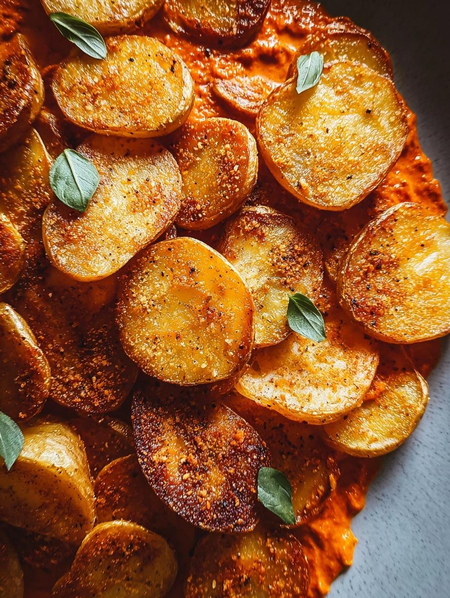Unreal Romesco Crispy Parm Potatoes: 1 Amazing Dish 3 Unreal Romesco Crispy Parm Potatoes: 1 Amazing Dish - Romesco Crispy Parm Potatoes - additional detail