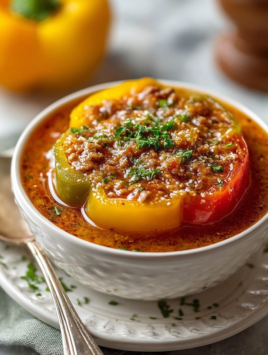 Hearty Stuffed Pepper Soup Recipe for Comforting Nights - STUFFED PEPPER SOUP RECIPE - additional detail