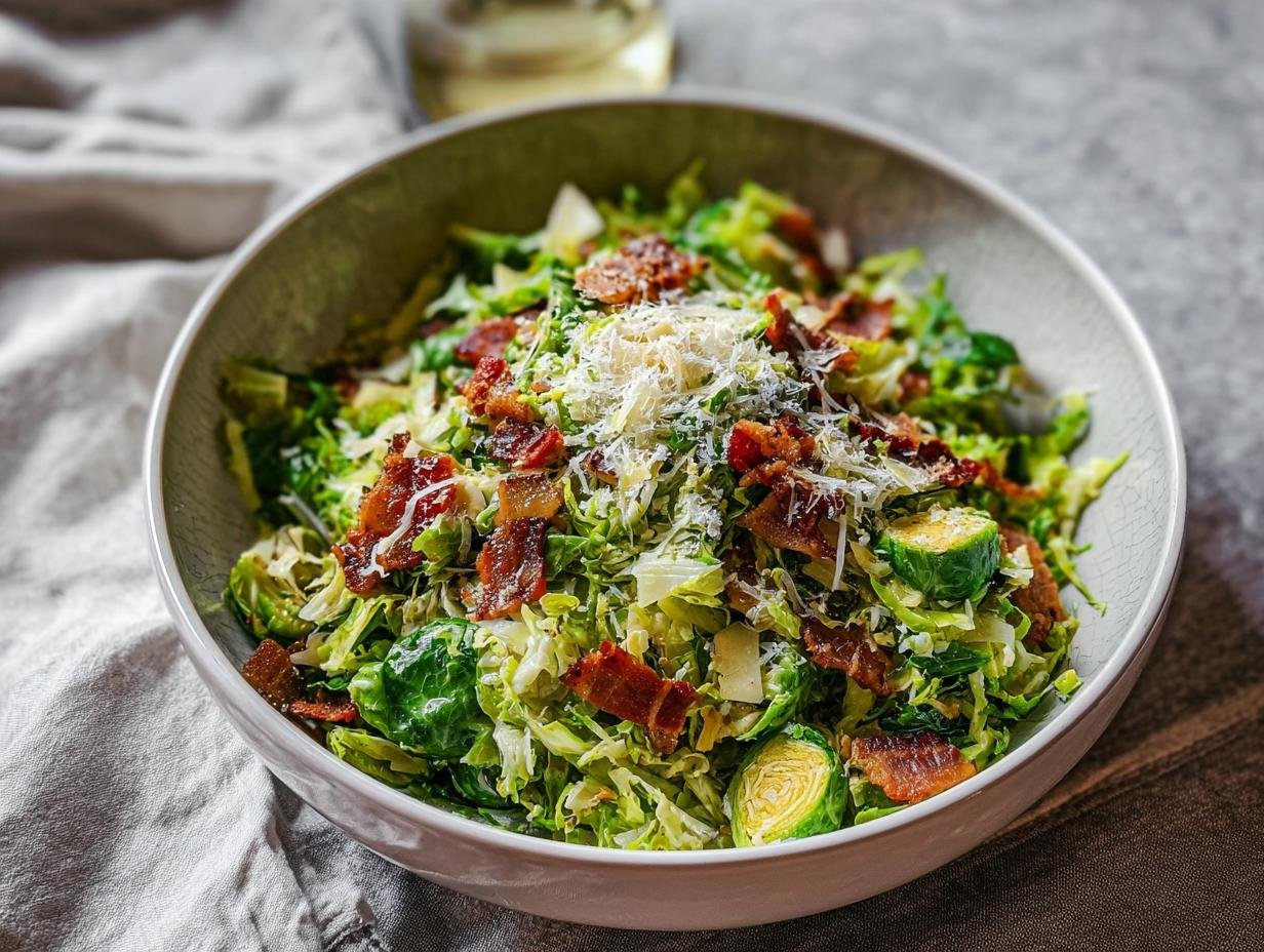 Shredded Brussels Sprouts Salad: 1 Dish, 30 Min Magic - Shredded Brussels Sprouts Salad - additional detail