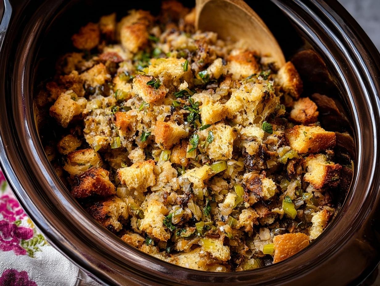 Slow Cooker Stuffing: 1 Secret to Moist Flavor - Slow Cooker Stuffing - additional detail