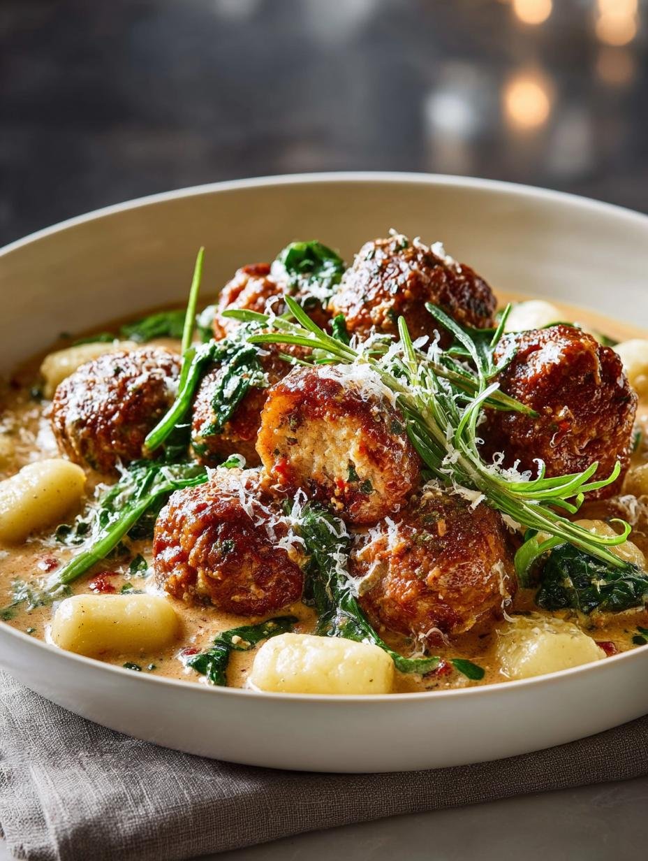 Slow Cooker Tuscan Chicken Meatballs Gnocchi Recipe Delight - Slow Cooker Tuscan Chicken Meatballs Gnocchi Recipe - additional detail