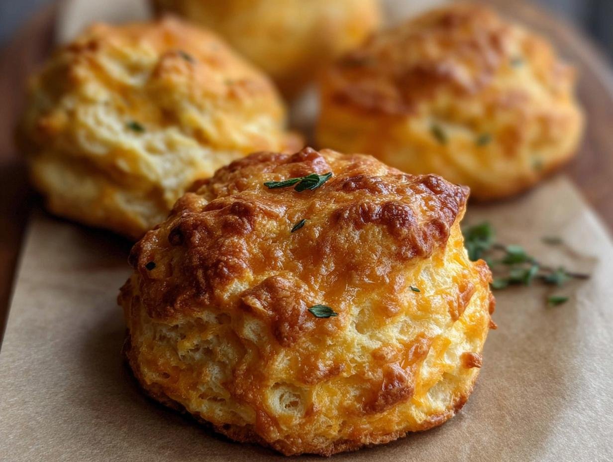 Smoked Cheddar Sour Cream Biscuits: Divine Flavor - Smoked Cheddar Sour Cream - main visual representation