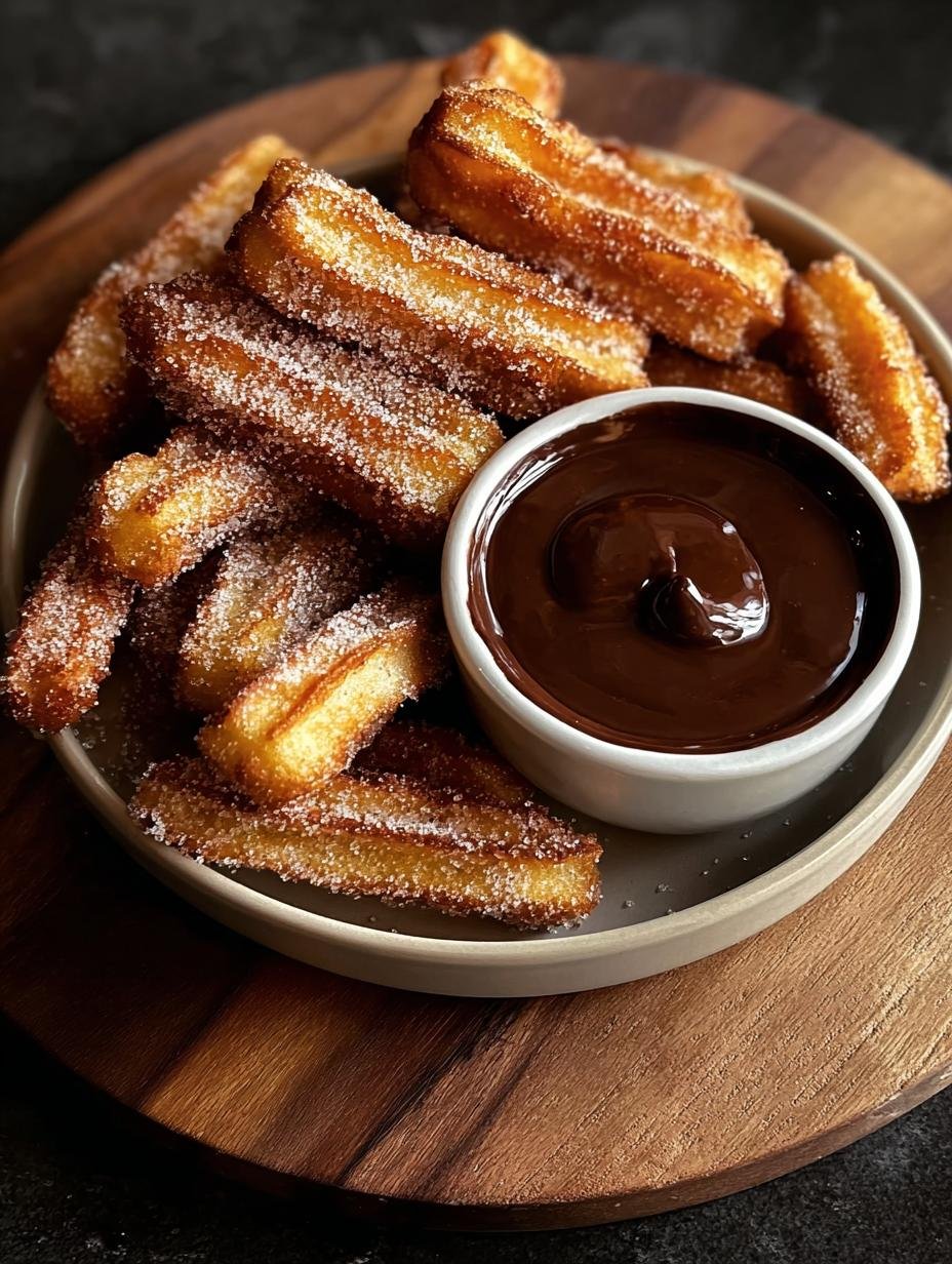 Delicious Spanish Churro Bites Irresistible coated in cinnamon sugar with chocolate dipping sauce