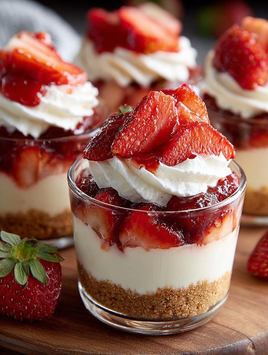 Delicious No-Bake Strawberry Cheesecake Cups for Any Occasion - Strawberry Cheesecake Cups - main visual representation