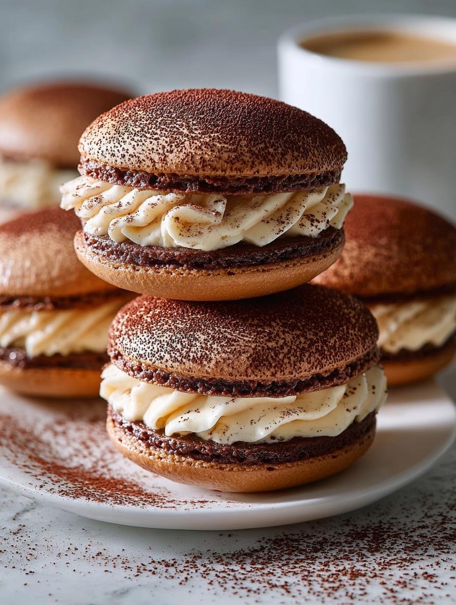 Tiramisu Whoopie Pies: 12 Delightful Coffee Treats - TIRAMISU WHOOPIE PIES, COFFEE MASCARPONE RECIPE - main visual representation
