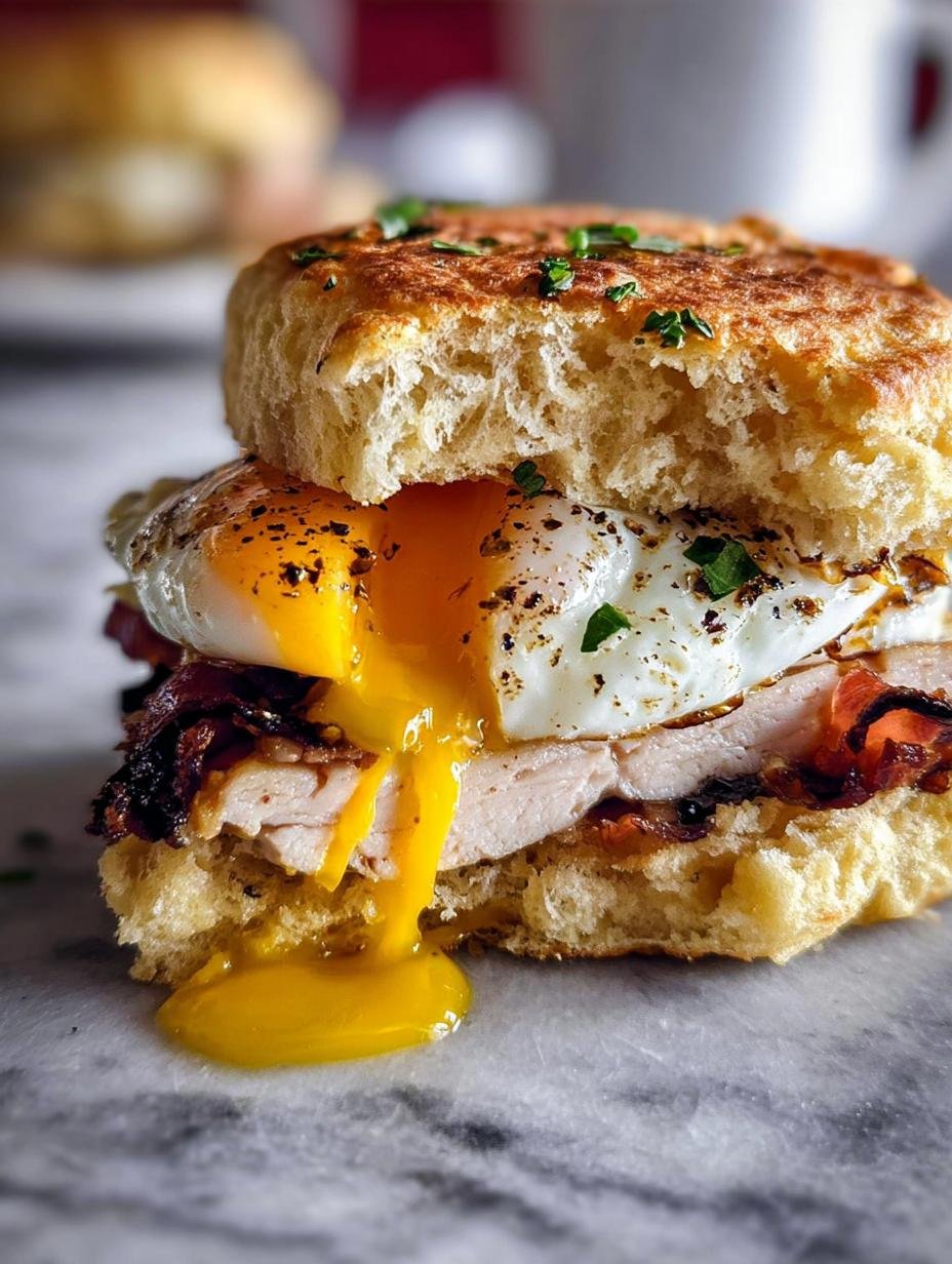 Thanksgiving Leftover Breakfast Sandwiches
