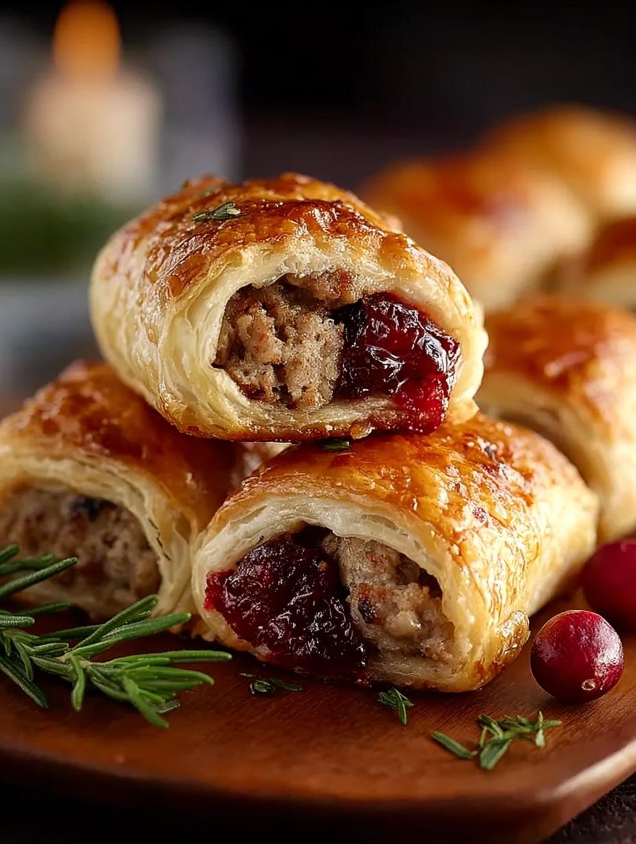 Turkey Cranberry Sausage Rolls: 12 Irresistible Bites - Turkey Cranberry Sausage Rolls - main visual representation