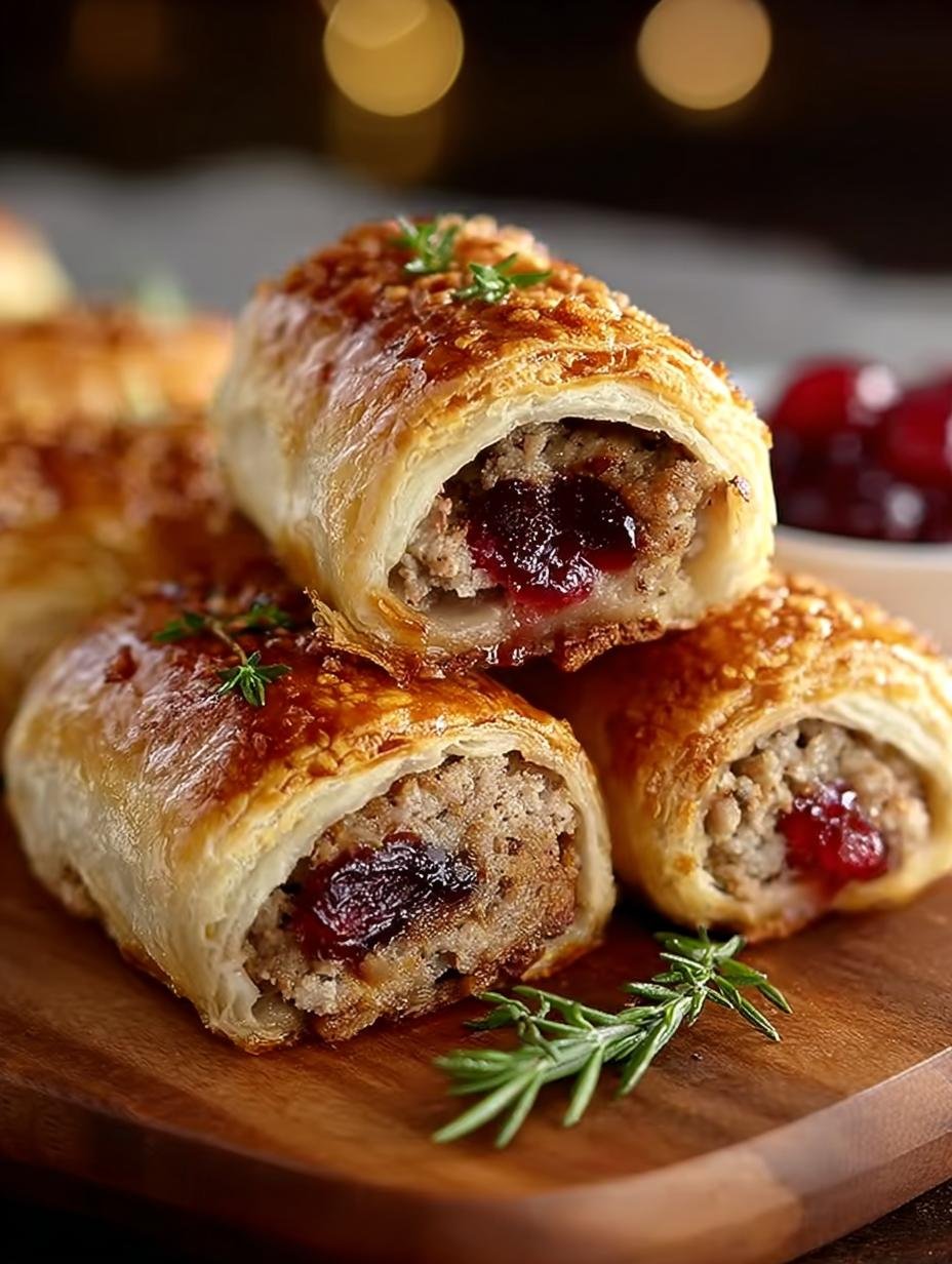 Turkey Cranberry Sausage Rolls: 12 Irresistible Bites - Turkey Cranberry Sausage Rolls - additional detail
