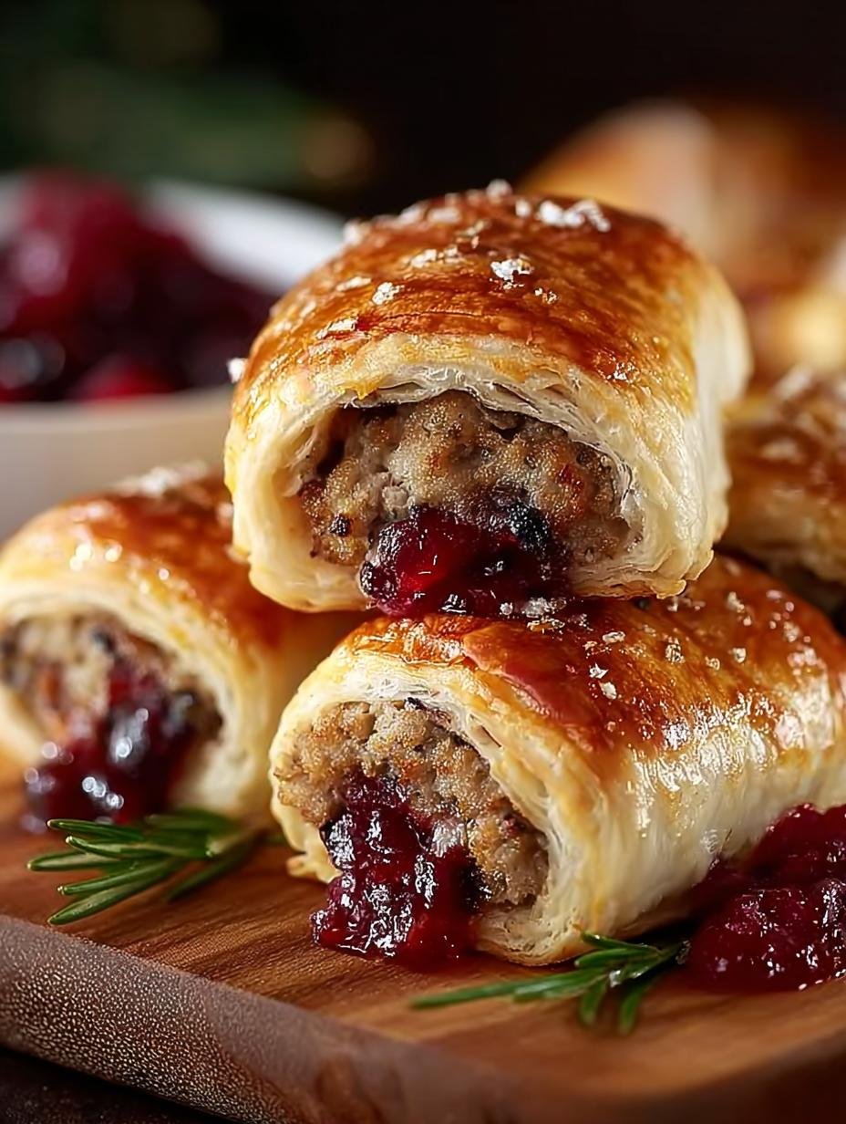 Turkey Cranberry Sausage Rolls