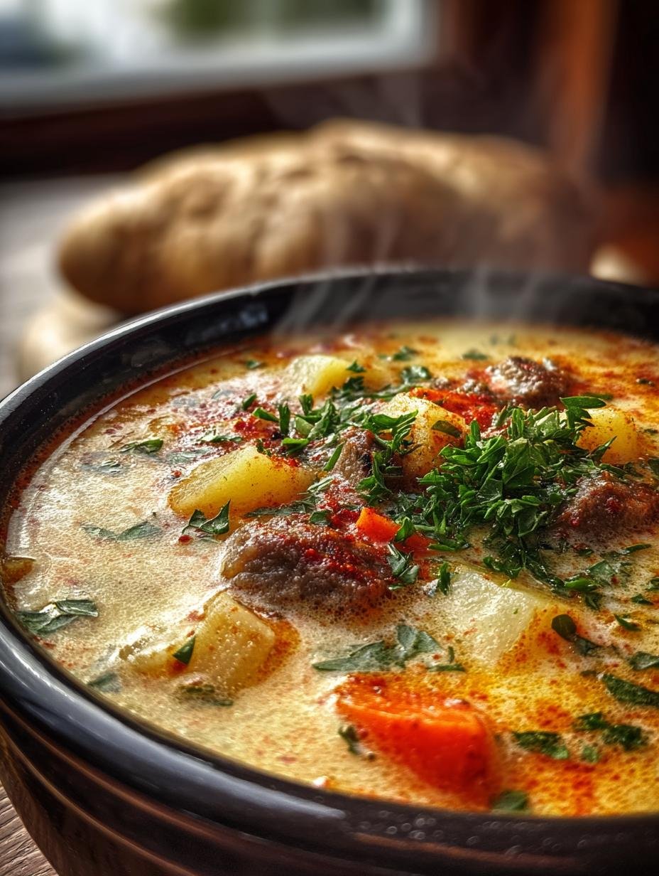 Cheesy Beef Potato Soup Recipe: 5 Comforting Steps - Cheesy Beef Potato Soup Recipe - main visual representation