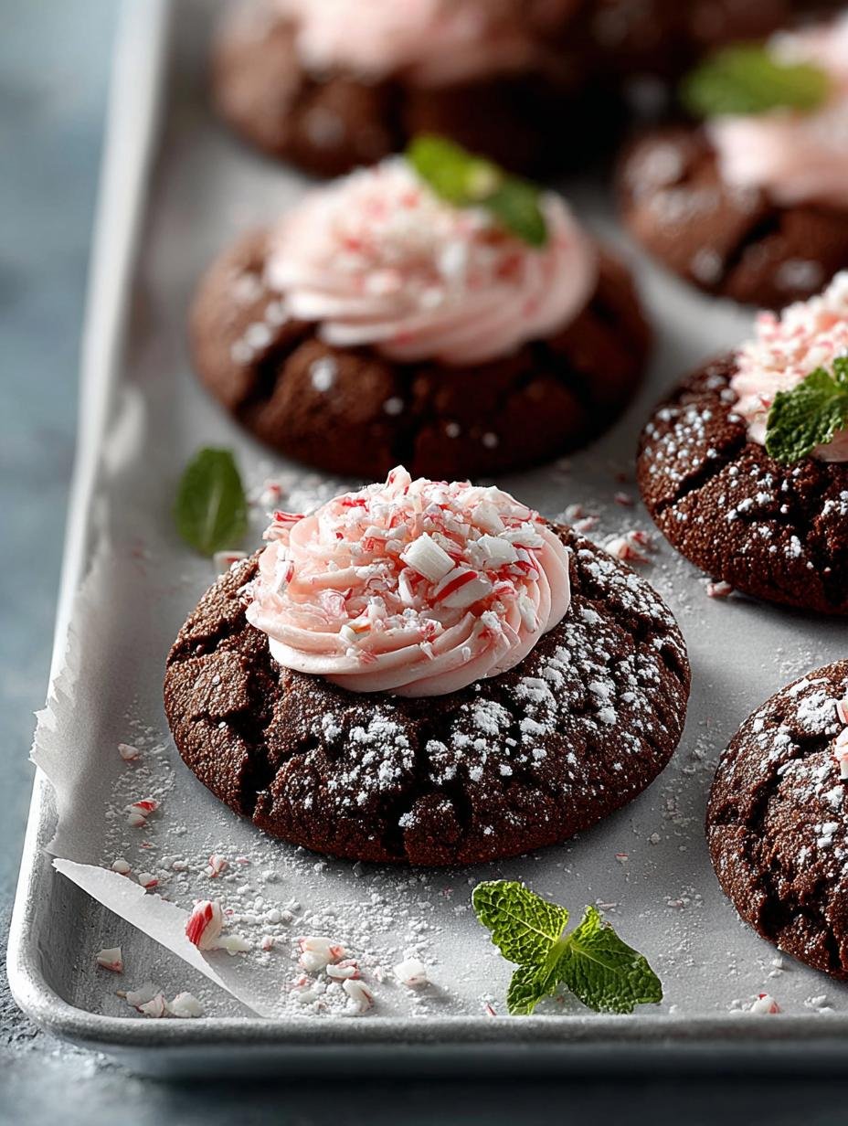 Delicious Chocolate Peppermint Crinkle Cookies Recipe