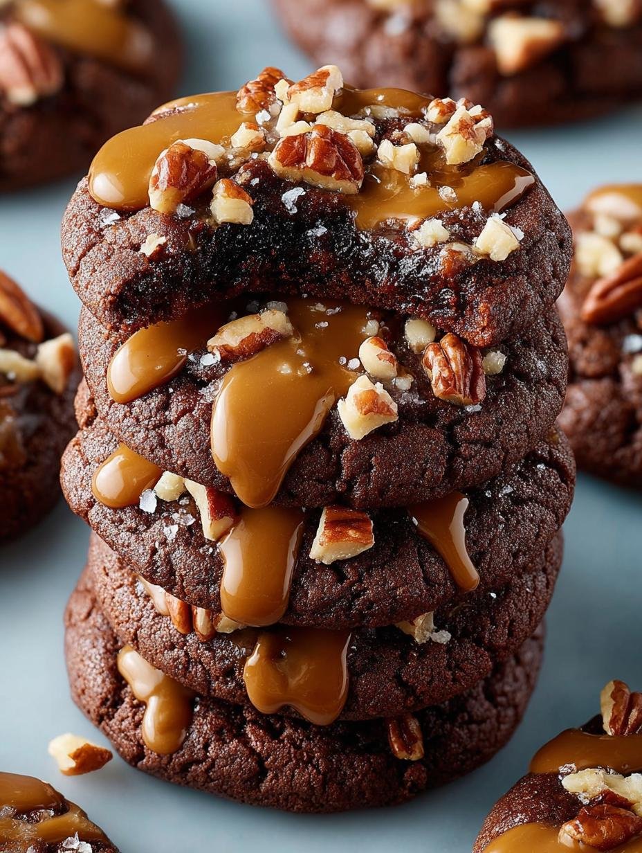 Chocolate Turtle Cookies