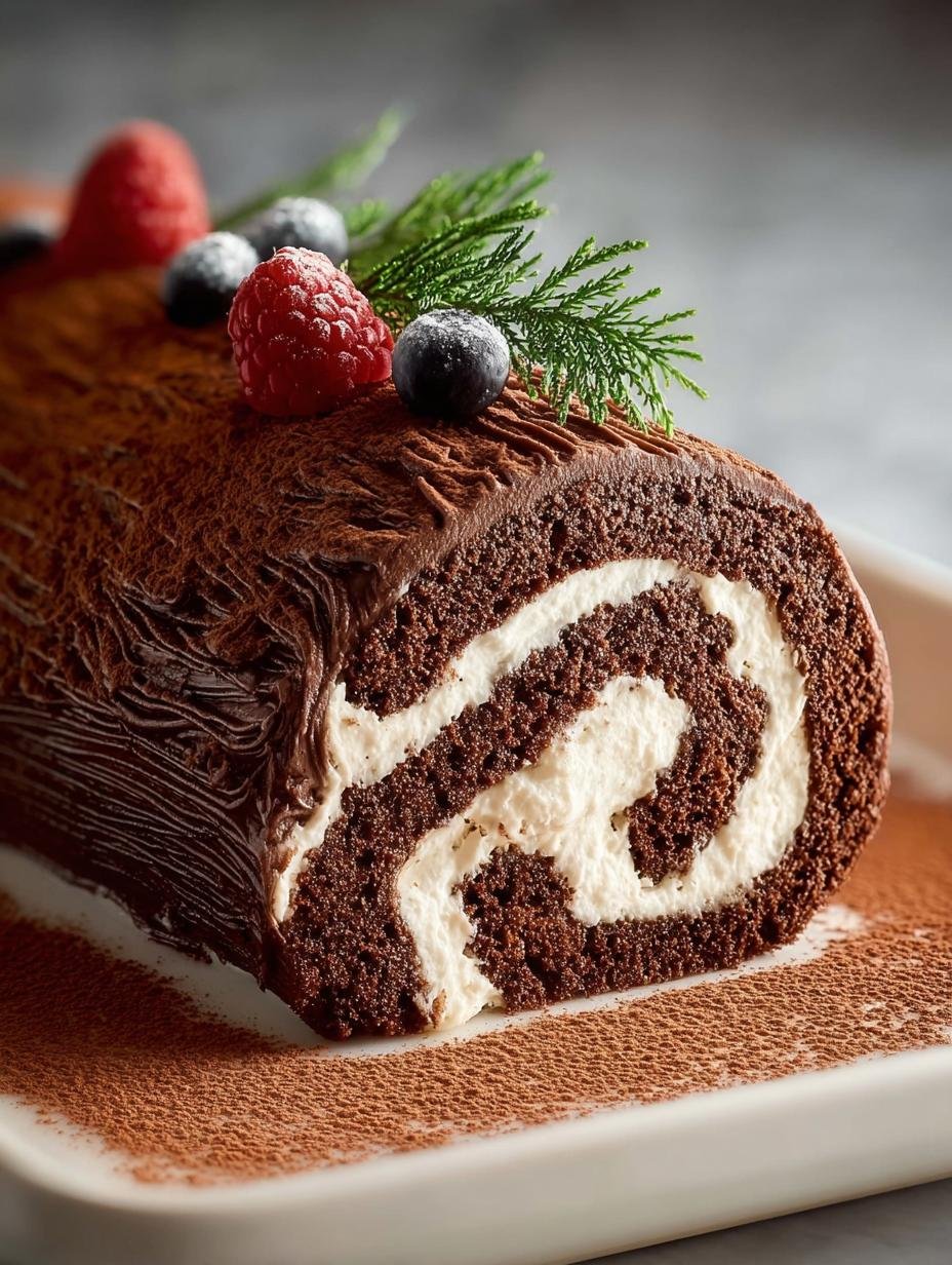 Decadent Chocolate Yule Log Recipe for Festive Celebrations - Chocolate Yule Log Recipe - additional detail