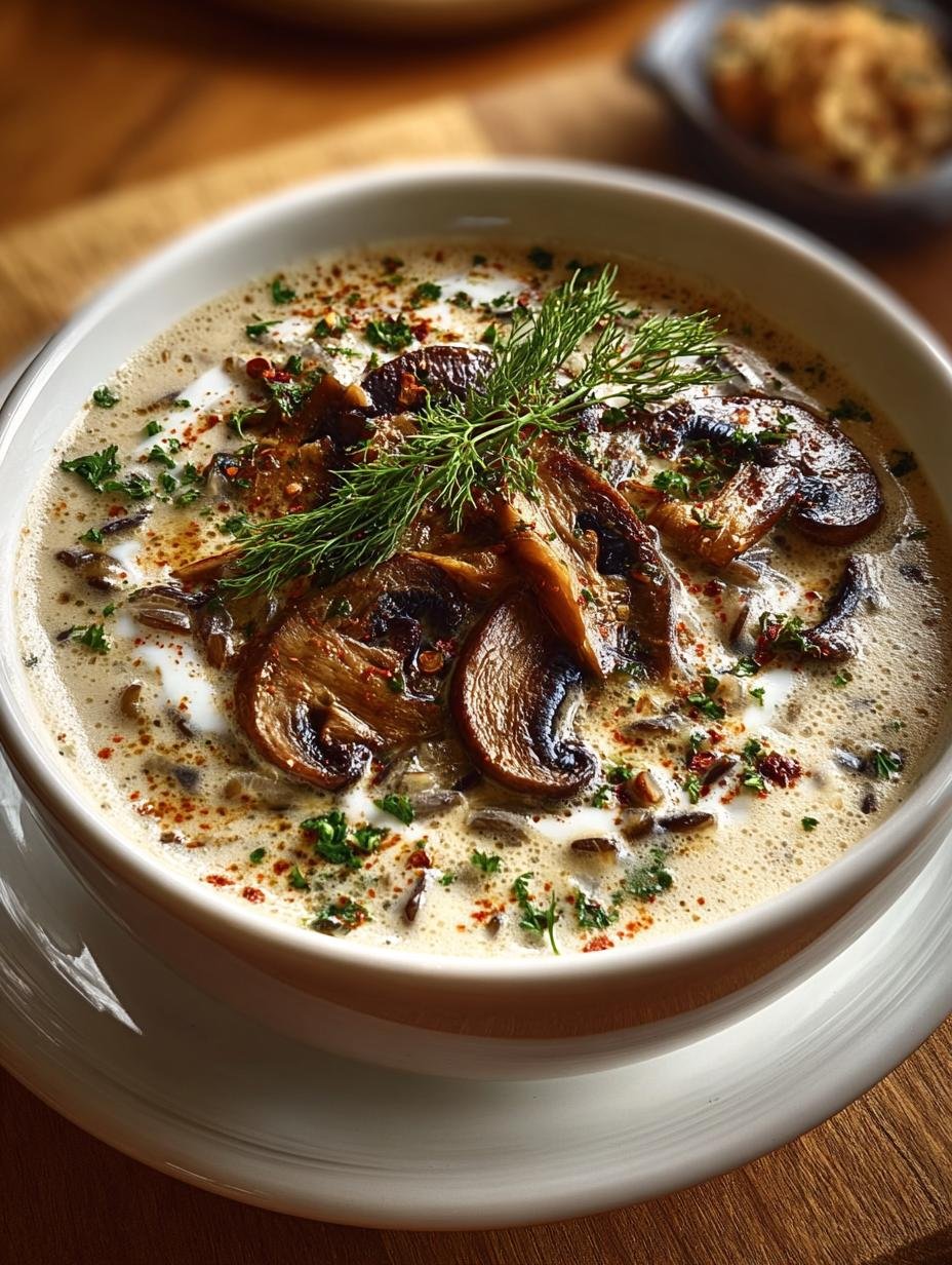 Creamy Wild Rice & Mushroom Soup: A Cozy Comfort Food 3 Creamy Wild Rice & Mushroom Soup: A Cozy Comfort Food - Creamy Wild Rice & Mushroom Soup: A Hearty Delight! - additional detail