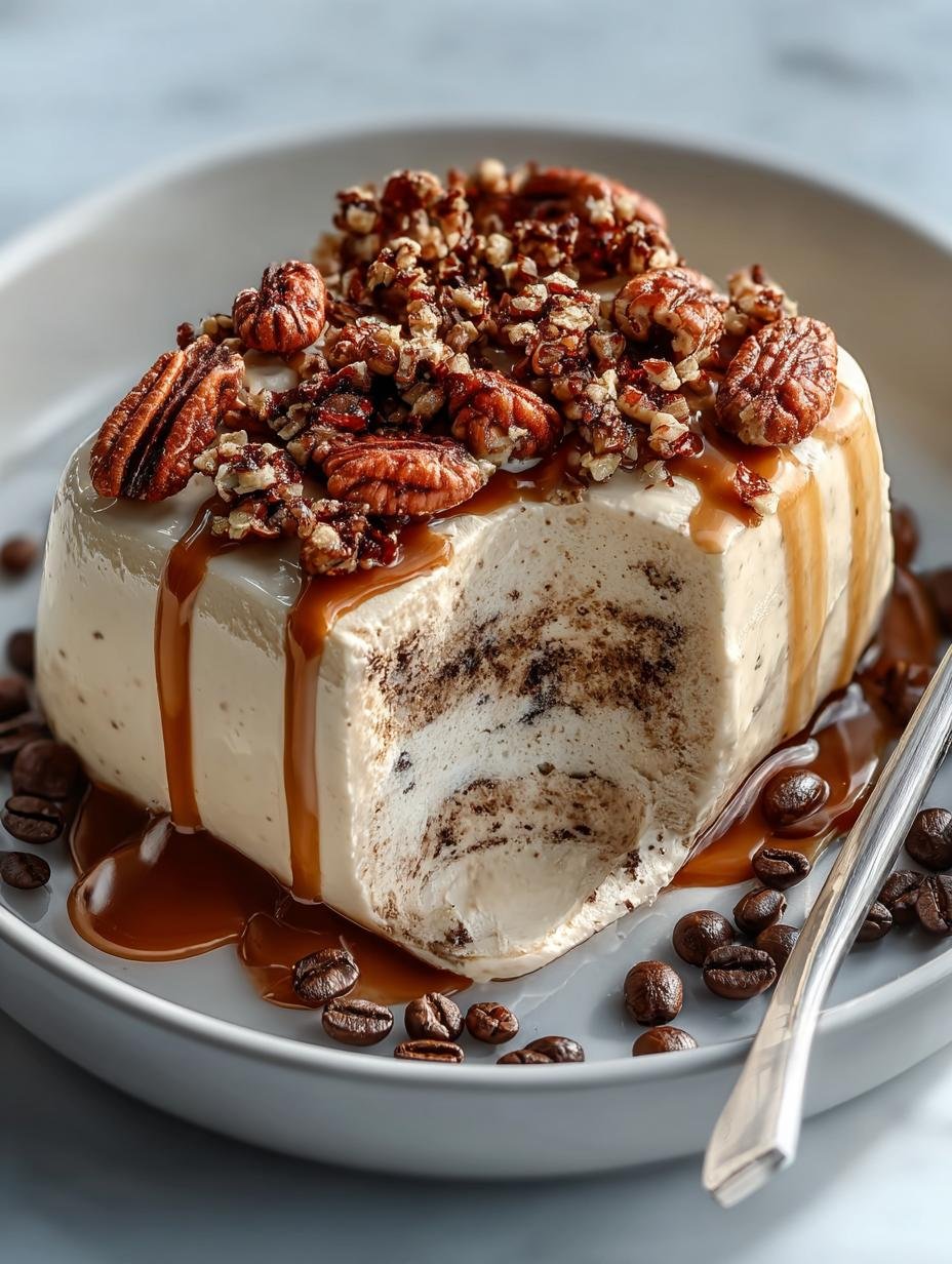 Decadent Coffee Semifreddo with Irresistible Pecan Pralines