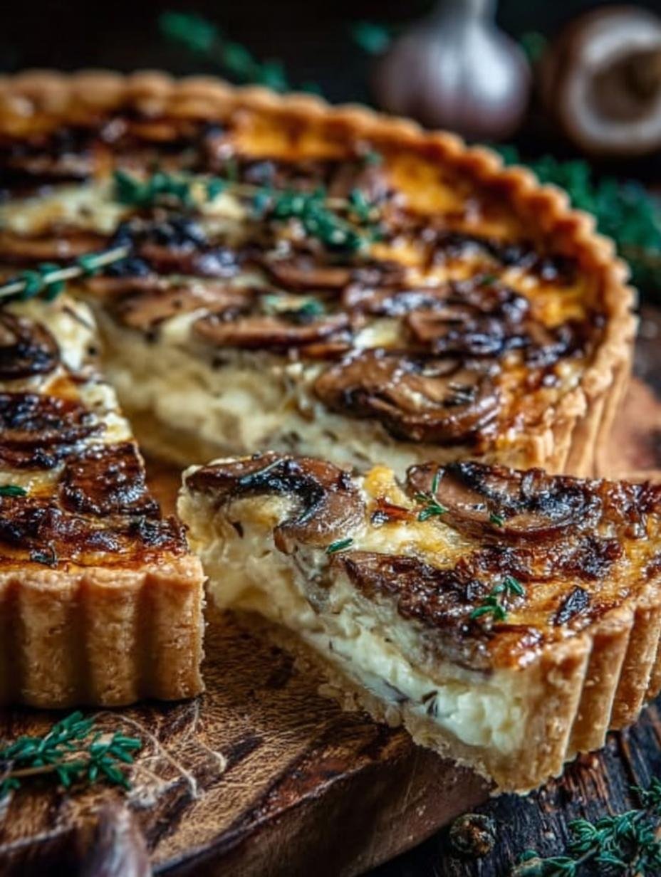 FRENCH ONION MUSHROOM TART GRUYERE