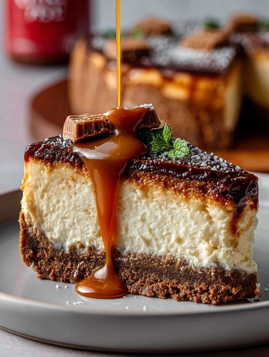 Gingerbread Cheesecake with Salted Caramel Recipe Delight - Gingerbread Cheesecake with Salted Caramel Recipe - main visual representation