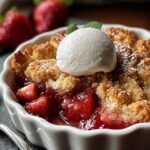 Gooey Strawberry Rhubarb Sourdough Cobbler You'll Love