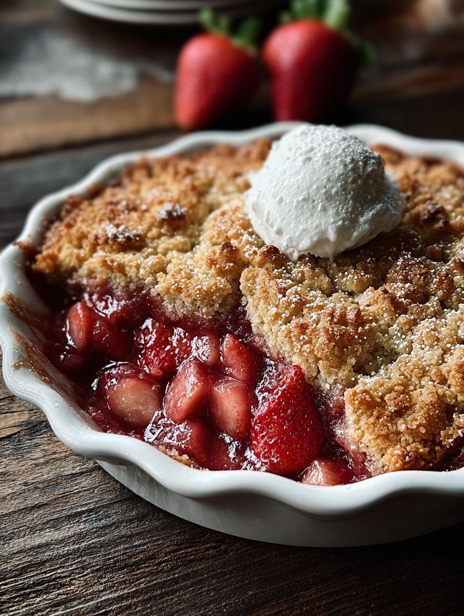 Gooey Strawberry Rhubarb Sourdough Cobbler You'll Love - Gooey Strawberry Rhubarb Sourdough Cobbler You'll Love - additional detail