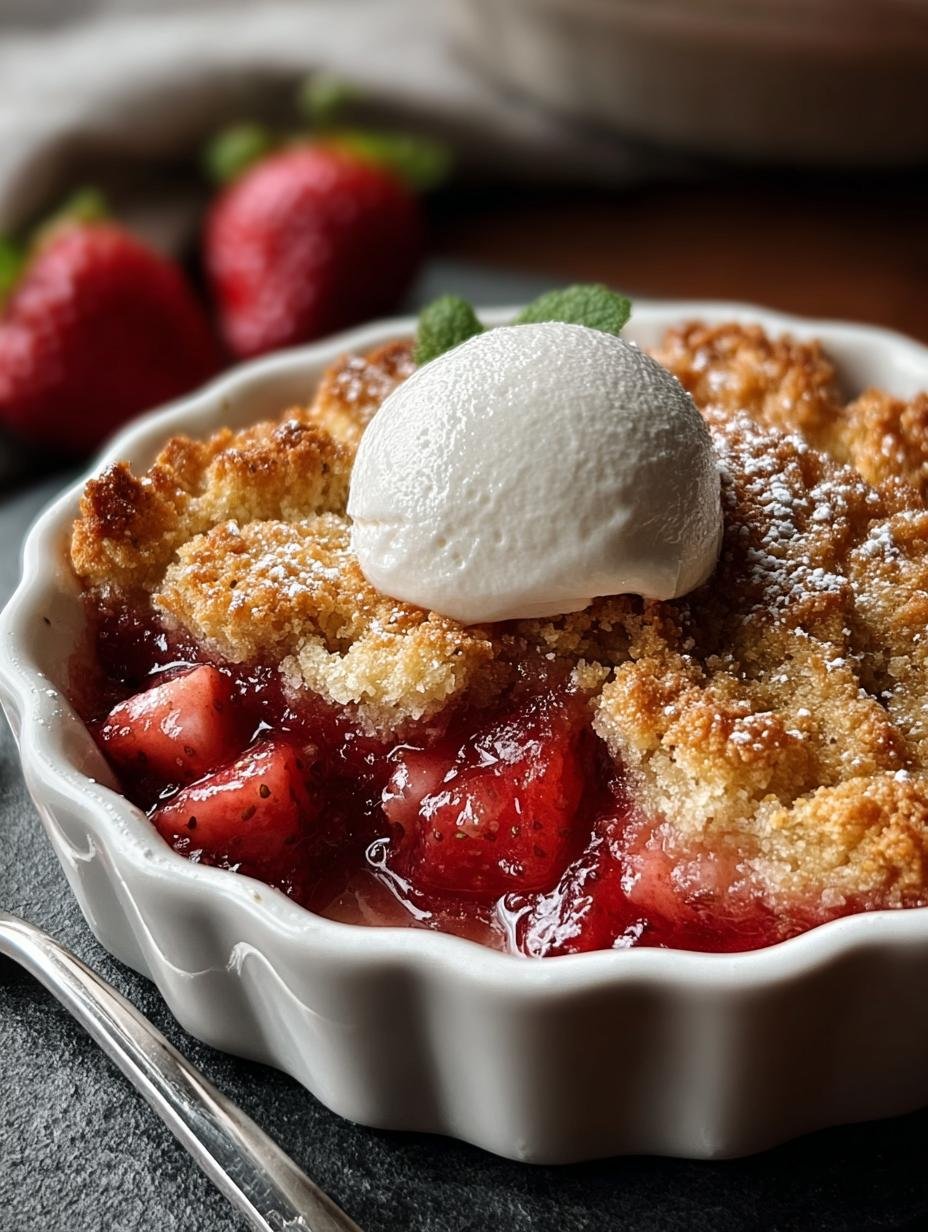 Gooey Strawberry Rhubarb Sourdough Cobbler You'll Love