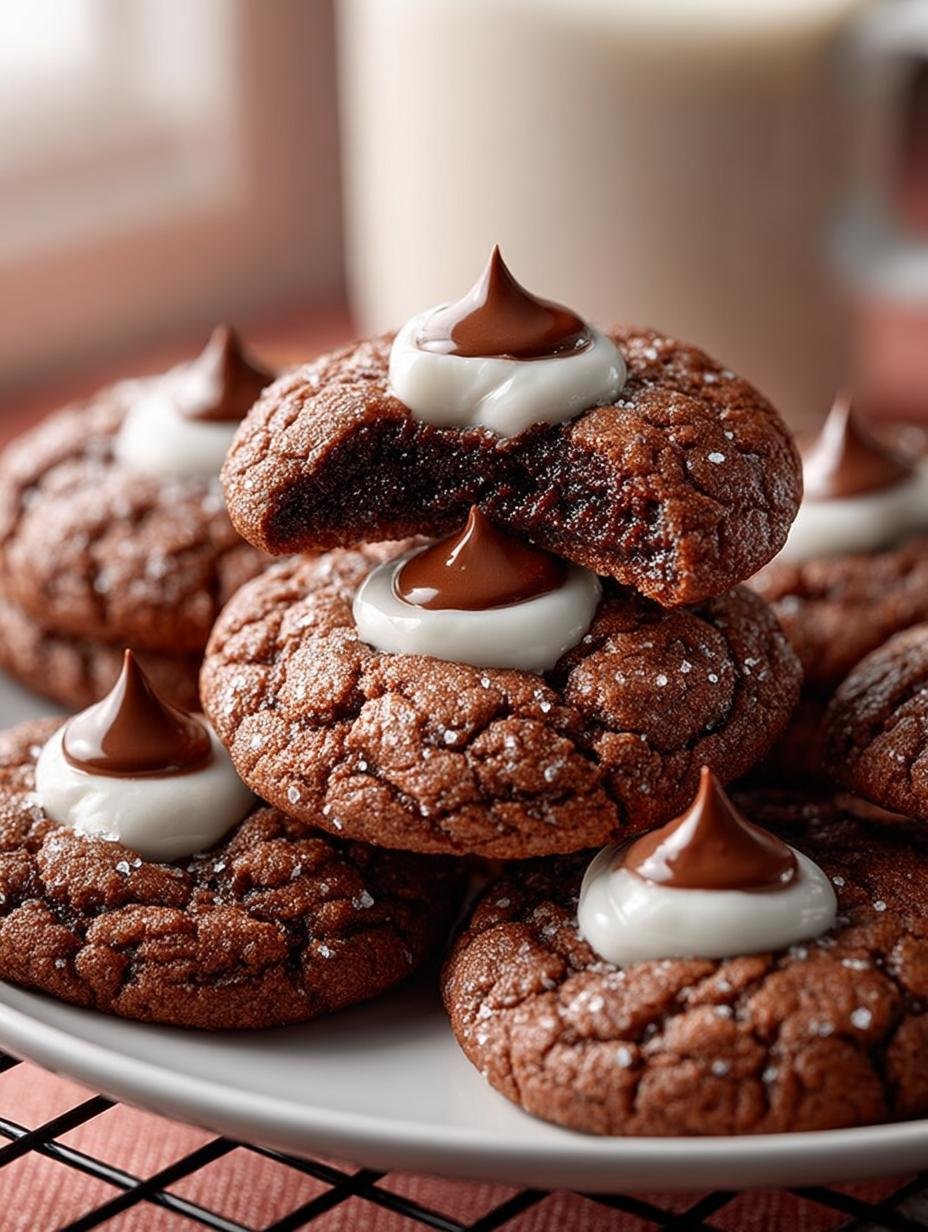 Hot Cocoa Cookie Blossoms