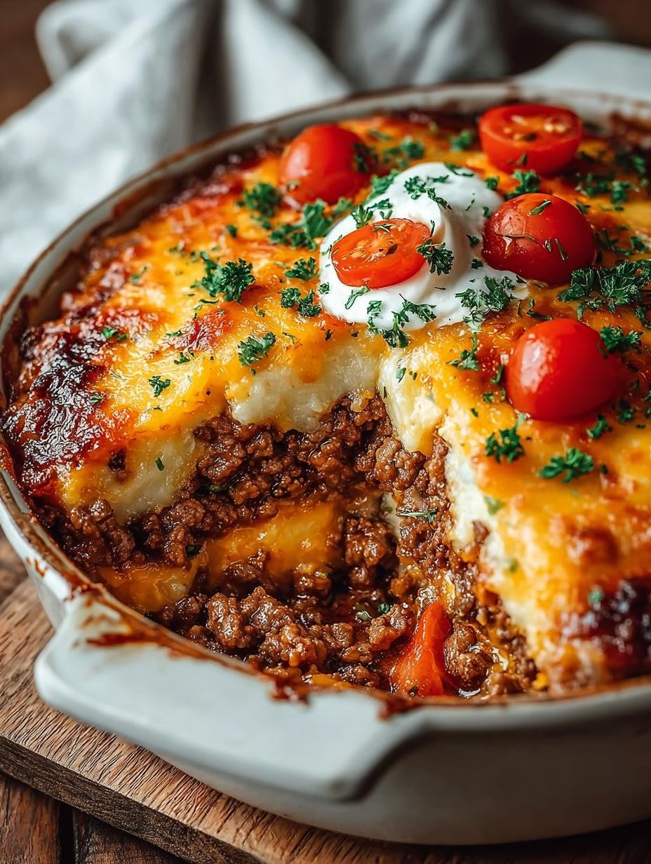 Irresistible Hamburger Casserole That's Comfort Food Bliss - Irresistible Hamburger Casserole That's Comfort Food Bliss - main visual representation