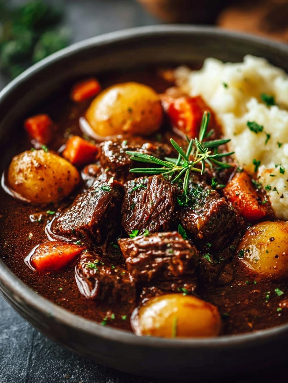 SLOW COOKER BEEF BOURGUIGNON: 5 Hearty Steps to Comfort - SLOW COOKER BEEF BOURGUIGNON - main visual representation