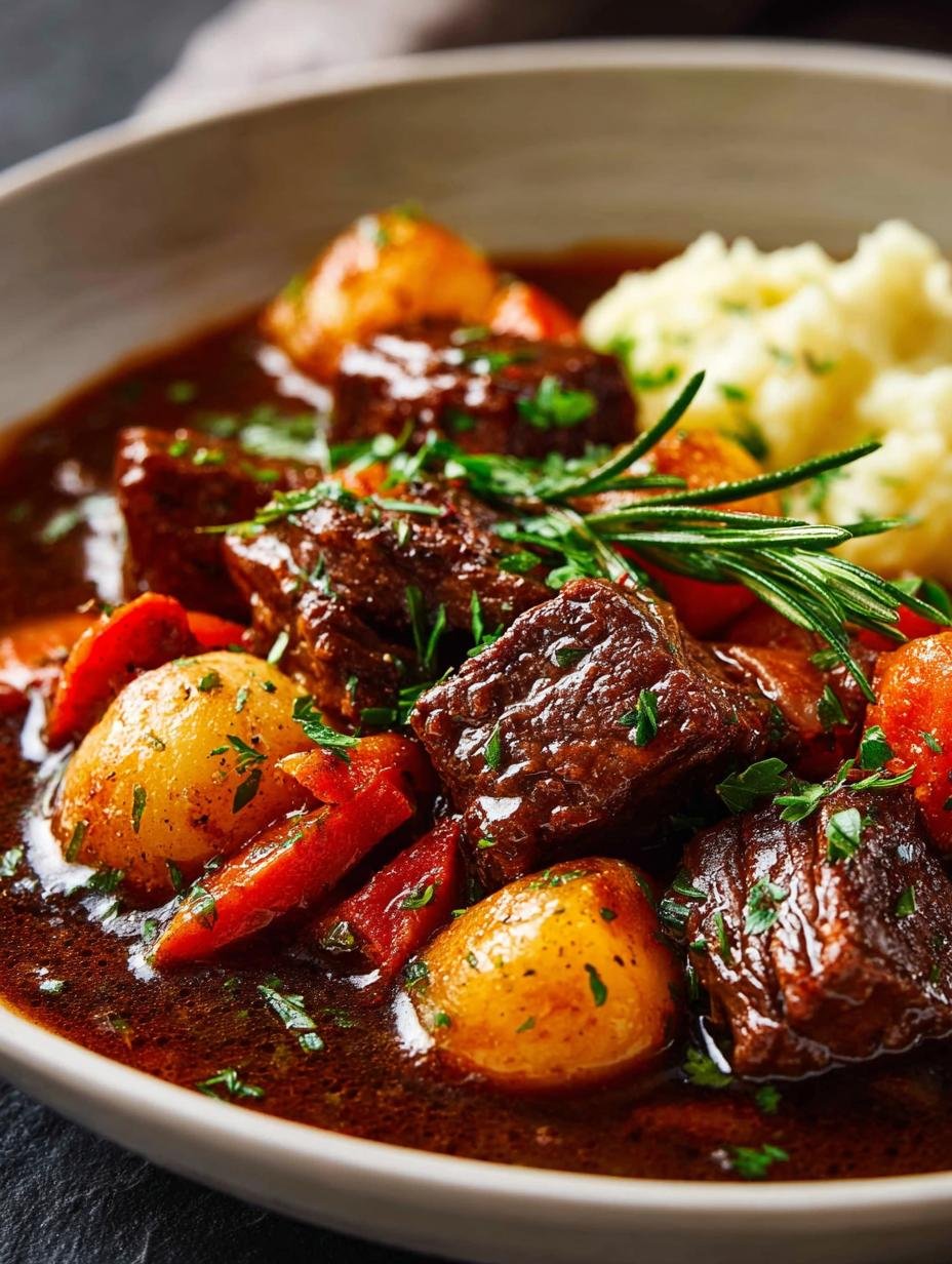SLOW COOKER BEEF BOURGUIGNON: 5 Hearty Steps to Comfort - SLOW COOKER BEEF BOURGUIGNON - additional detail