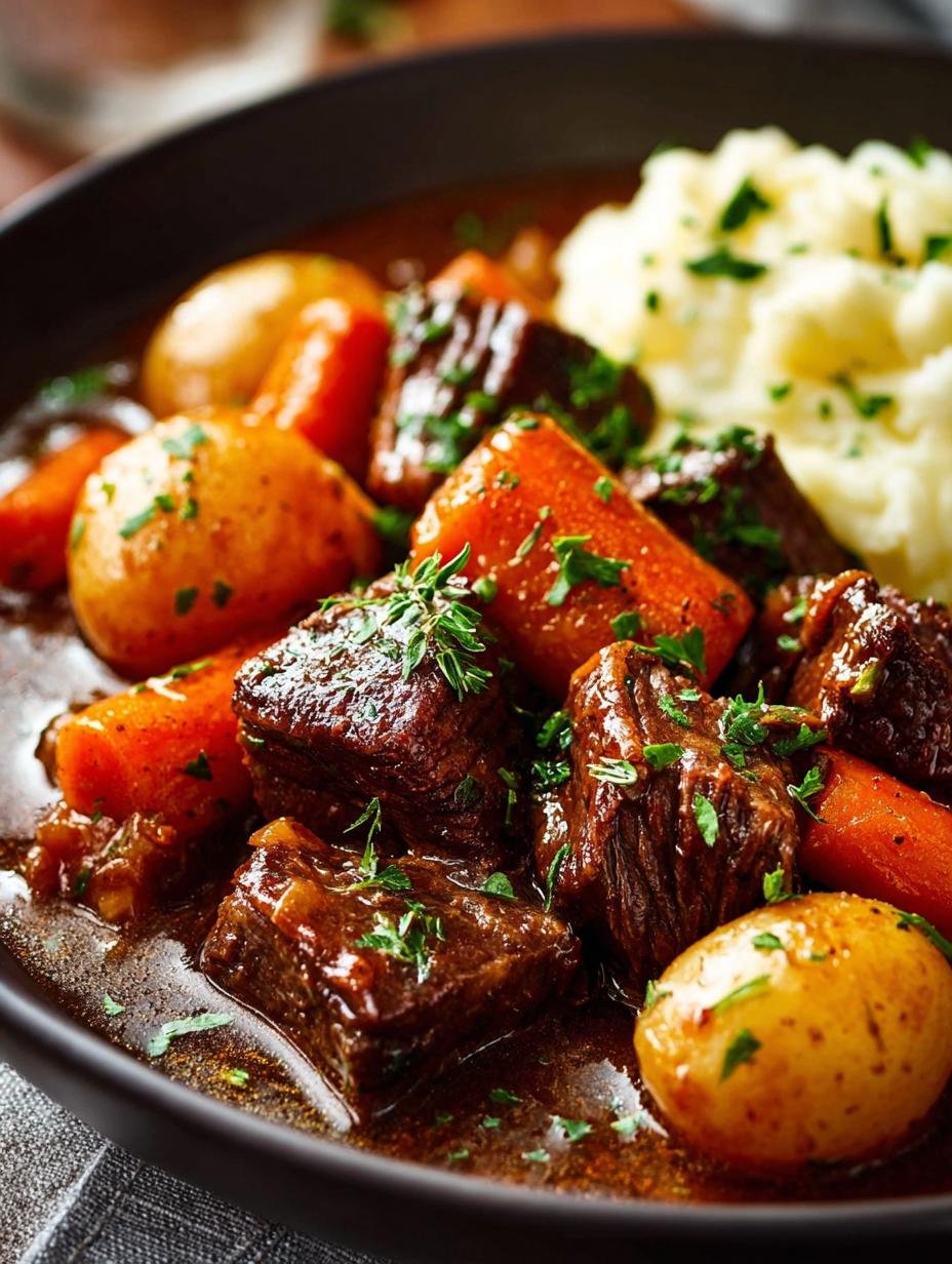 SLOW COOKER BEEF BOURGUIGNON