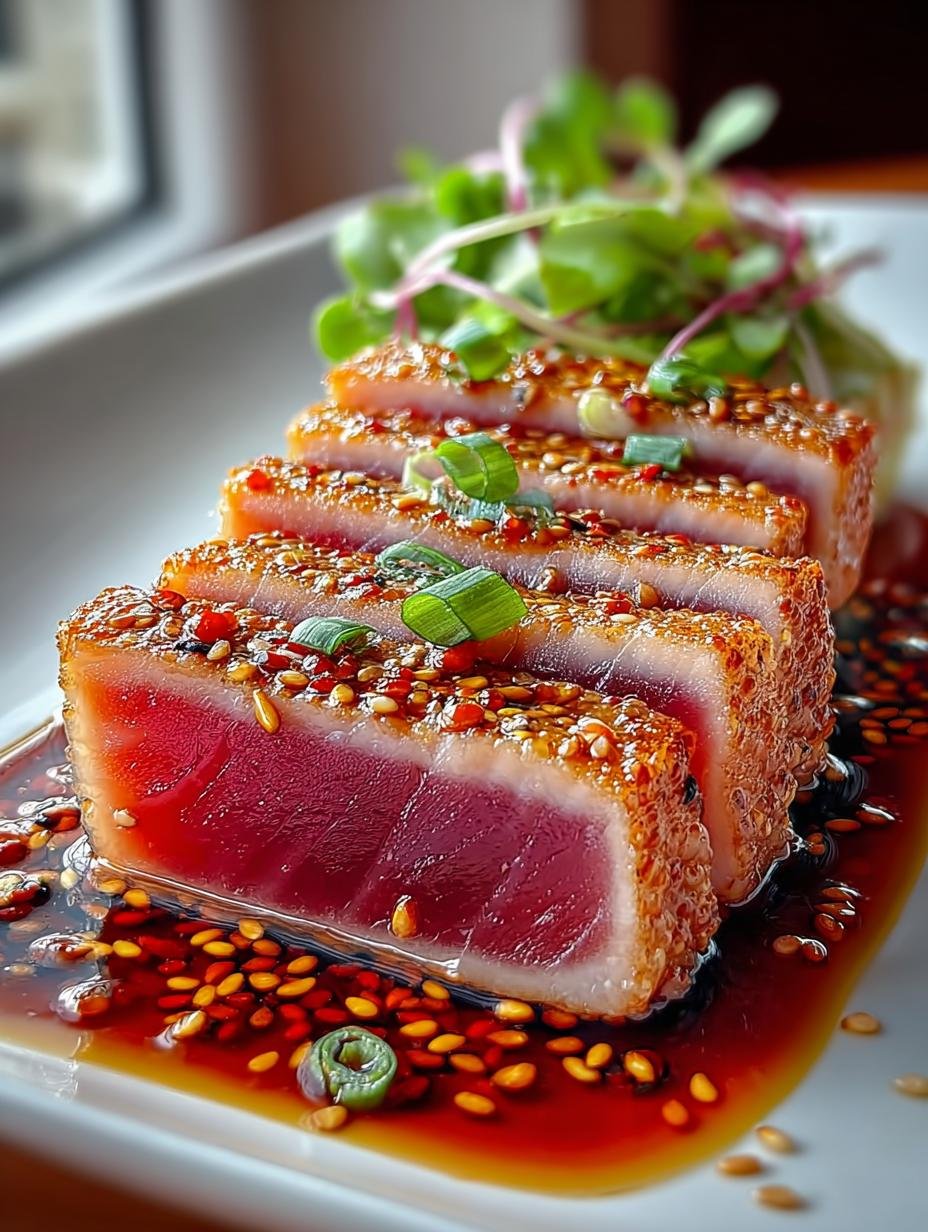 Seared Ahi Tuna With Asian Glaze