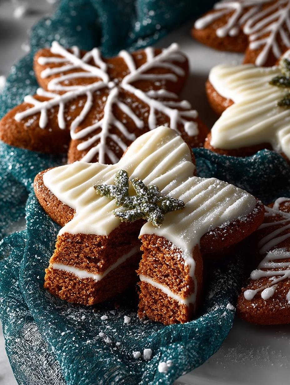 White Chocolate Gingerbread Cookies: 12 Festive Treats 3 White Chocolate Gingerbread Cookies: 12 Festive Treats - White Chocolate Gingerbread Cookies - additional detail
