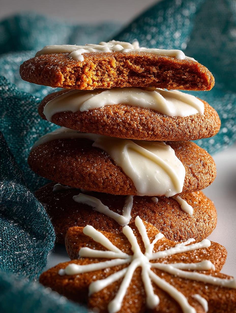 White Chocolate Gingerbread Cookies: 12 Festive Treats