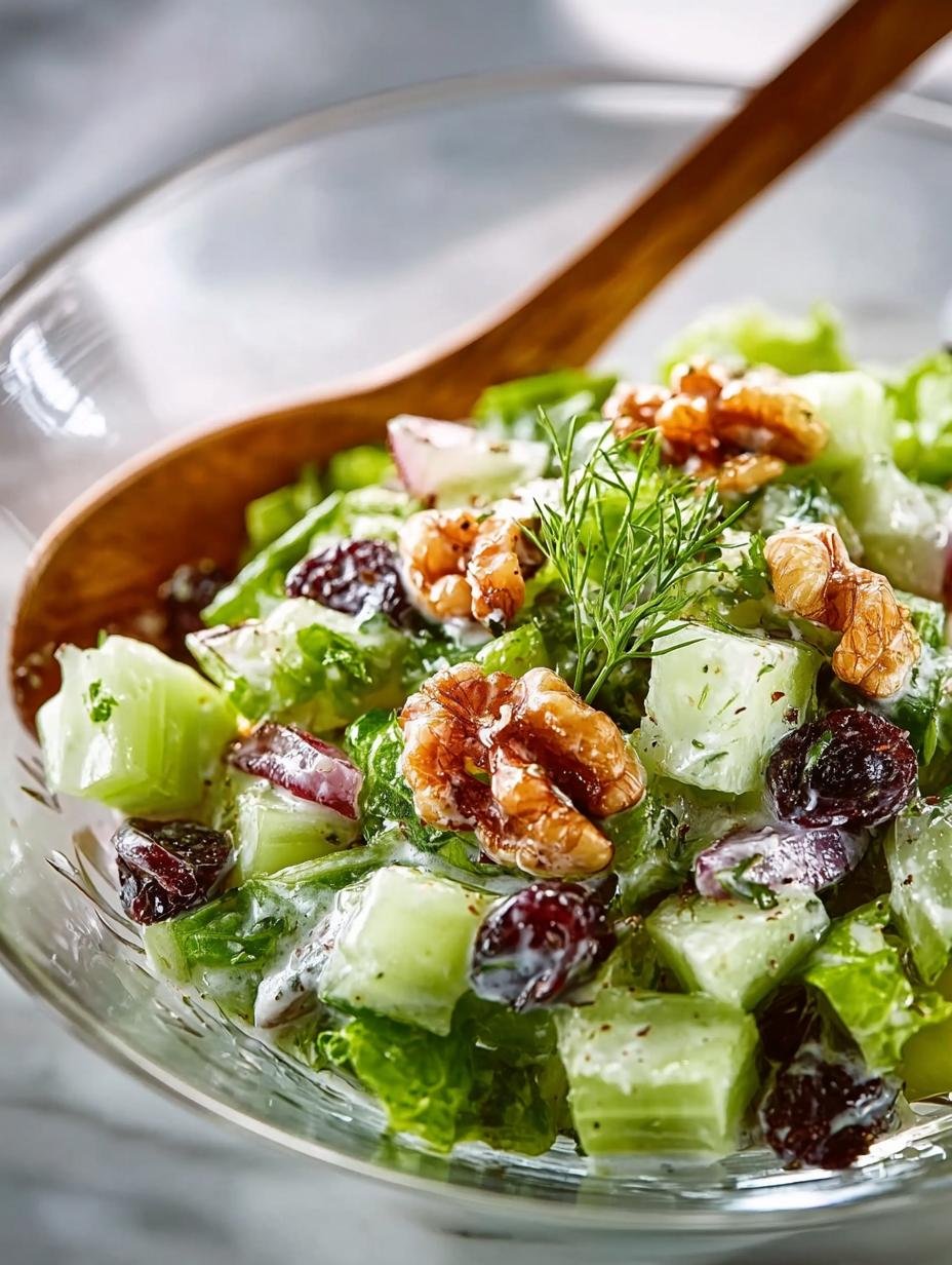 Zesty Celery Salad with Walnuts and Raisins Delight