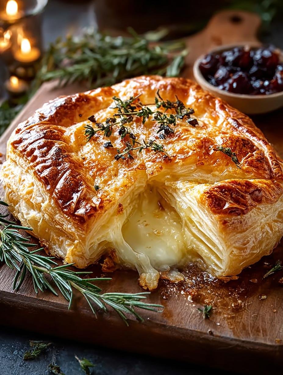 Baked Gruyère in Pastry with Rosemary and Garlic Bliss Recipe - Baked Gruyère in Pastry with Rosemary and Garlic Bliss - additional detail