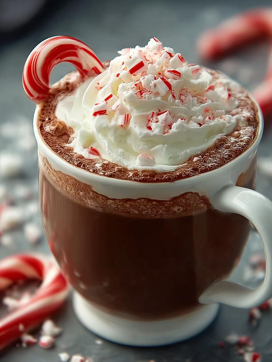 Candy Cane Cocoa: 4 Steps to a Cozy Winter Drink - Candy Cane Cocoa, Festive Hot Chocolate, Cozy Winter Drink, Holiday Beverage - main visual representation