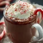 Candy Cane Cocoa, Festive Hot Chocolate, Cozy Winter Drink, Holiday Beverage