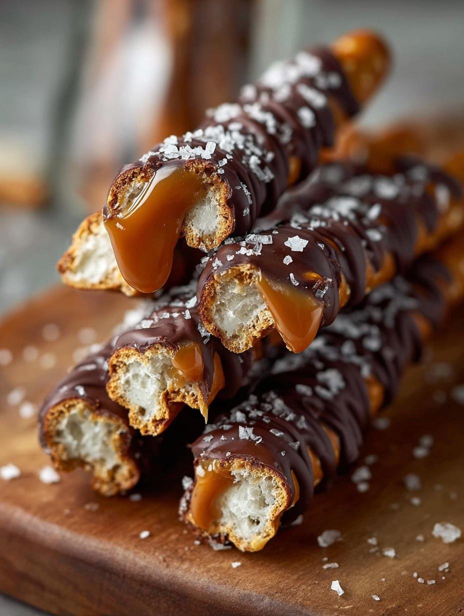 Delicious Caramel Chocolate Pretzel Rods Recipe - Caramel Chocolate Pretzel Rods Recipe - main visual representation