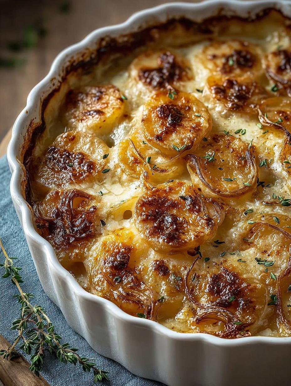 Indulge in Caramelized Onion Potatoes au Gratin Today - Caramelized Onion Potatoes au Gratin - additional detail